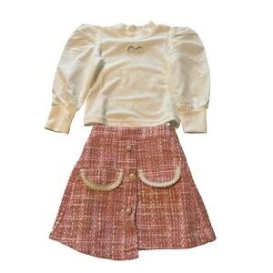 NWOT Toddler Girl's 2 Piece Skirt/Top Fall/Winter European Size 90 US Size 2-3